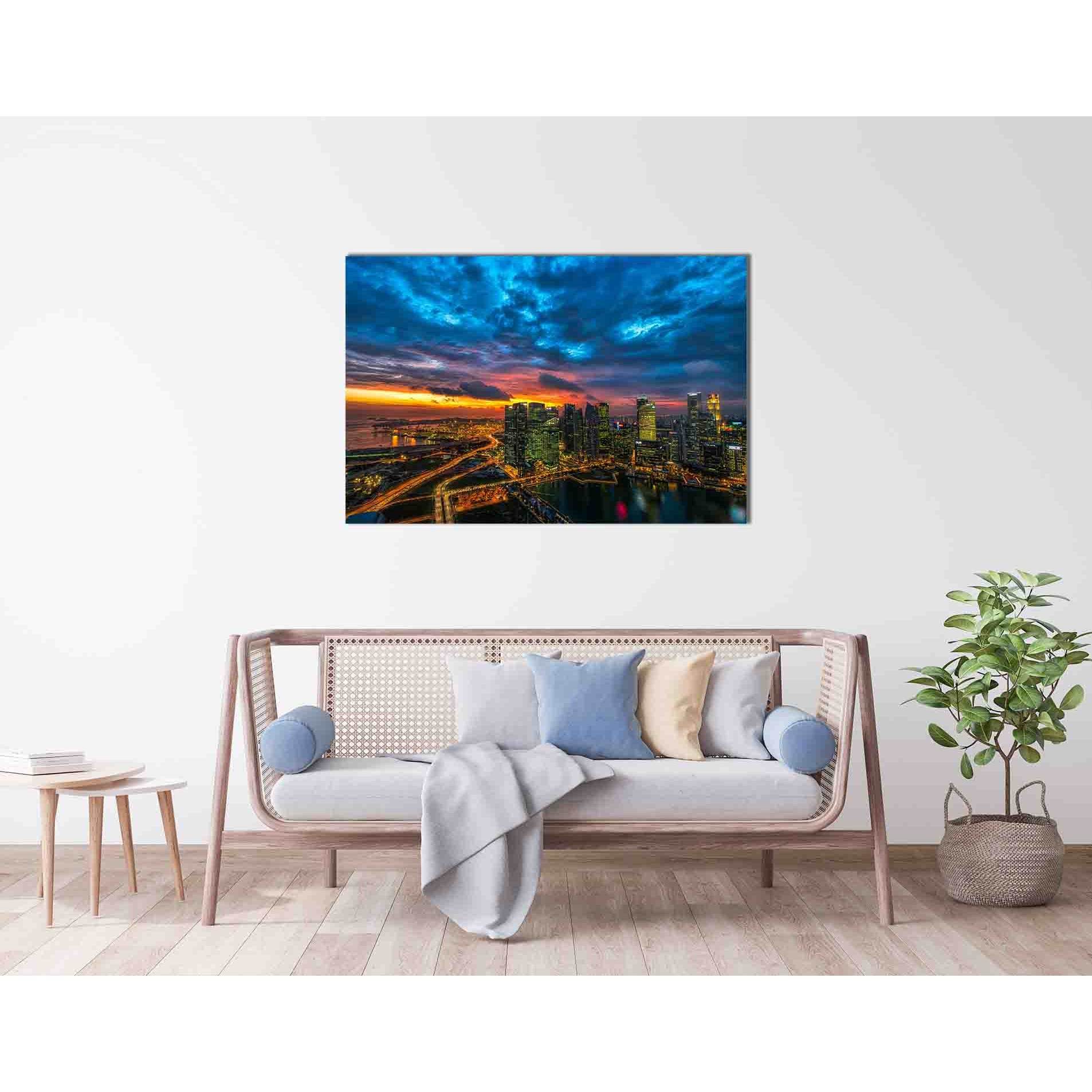 Evening Singapore №D1862 Ready to Hang Canvas PrintCanvas art arrives ready to hang, with hanging accessories included and no additional framing required. Every canvas print is hand-crafted, made on-demand at our workshop and expertly stretched around 100