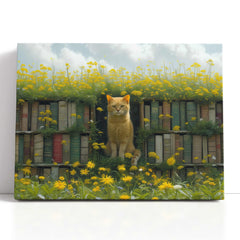  Literary Cat Canvas Print