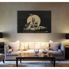 Banksy gold flag - Canvas printCanvas art arrives ready to hang, with hanging accessories included and no additional framing required. Every canvas print is hand-crafted, made on-demand at our workshop and expertly stretched around 100% North American Pin