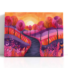 Sunset Forest Path Print