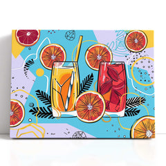 Zesty Orange and Lemon Drinks - Canvas Print