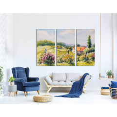 Landscape With Summer Vineyards And Roses Bushes In South Styria, Austria №04215 Ready to Hang Canvas PrintCanvas art arrives ready to hang, with hanging accessories included and no additional framing required. Every canvas print is hand-crafted, made on-