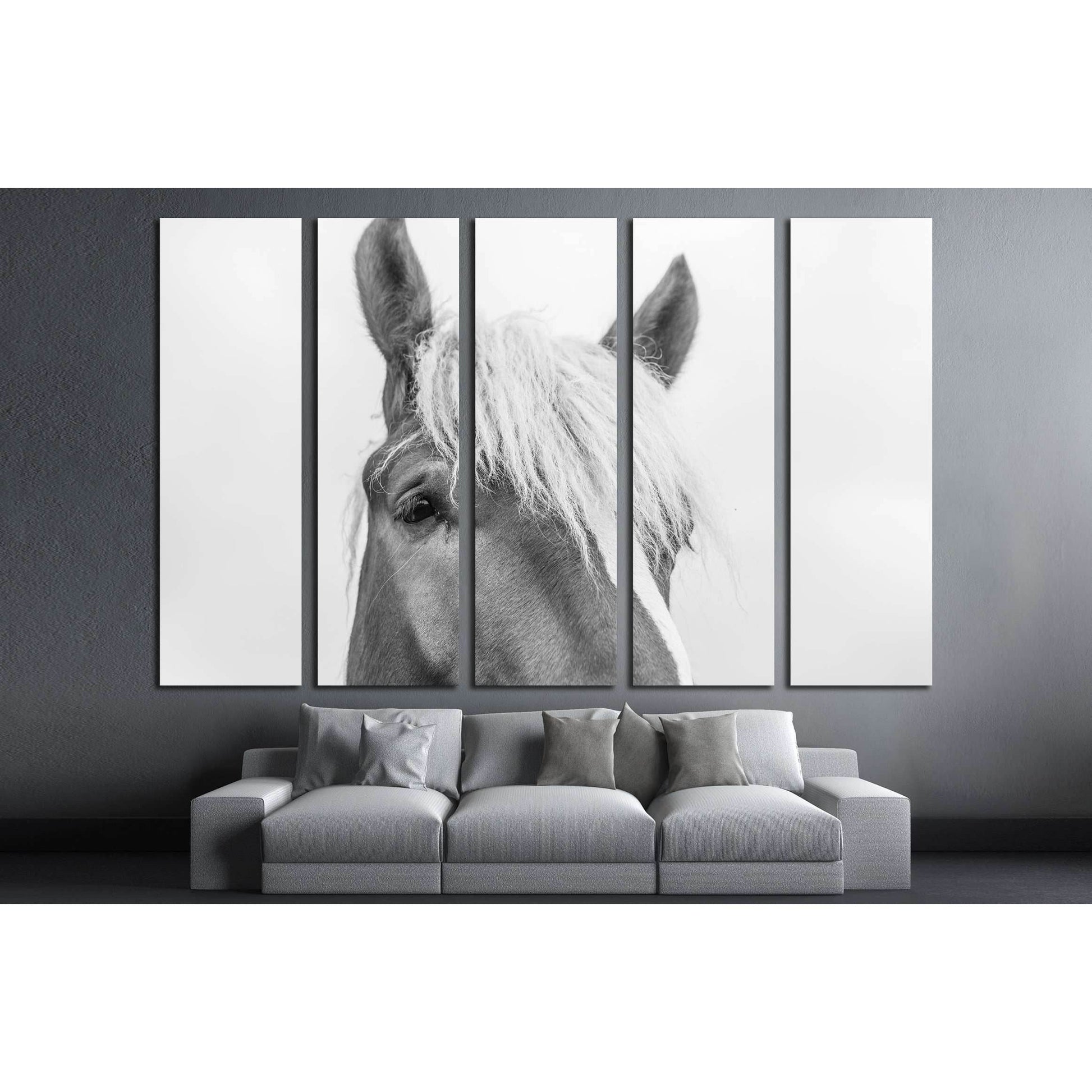 Closeup horse wall art №5007Canvas art arrives ready to hang, with hanging accessories included and no additional framing required. Every canvas print is hand-crafted, made on-demand at our workshop and expertly stretched around 100% North American Pine w