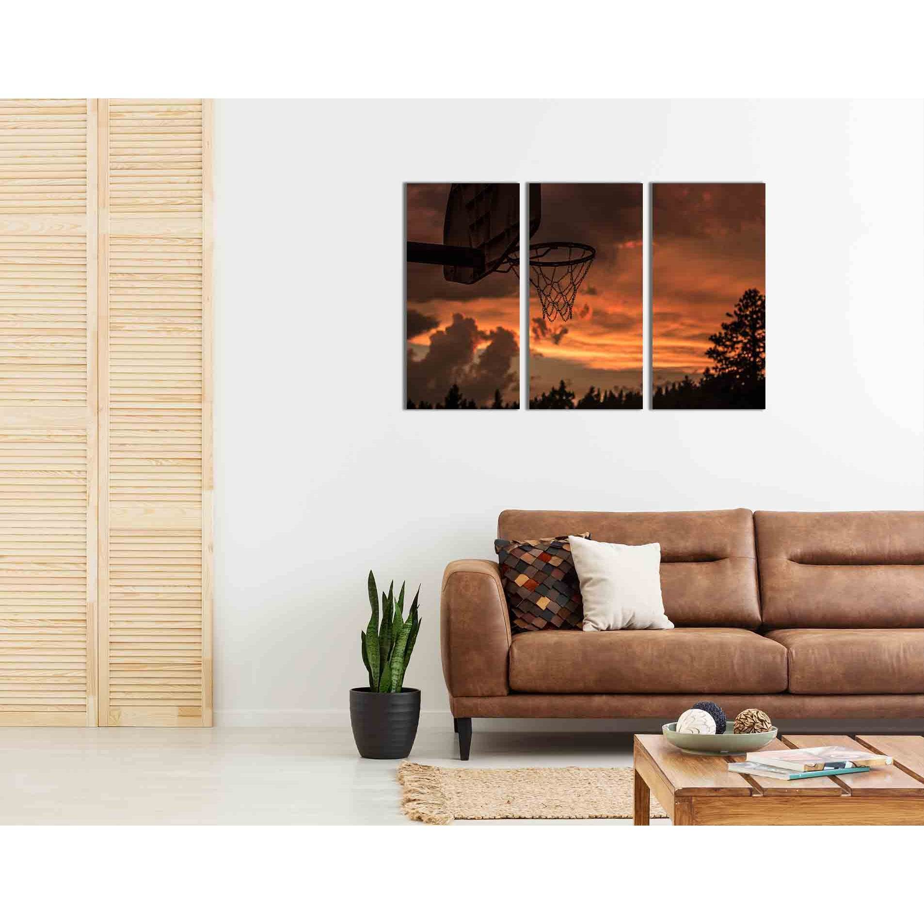 Basketball hoop at sunset №D2029 Ready to Hang Canvas PrintCanvas art arrives ready to hang, with hanging accessories included and no additional framing required. Every canvas print is hand-crafted, made on-demand at our workshop and expertly stretched ar