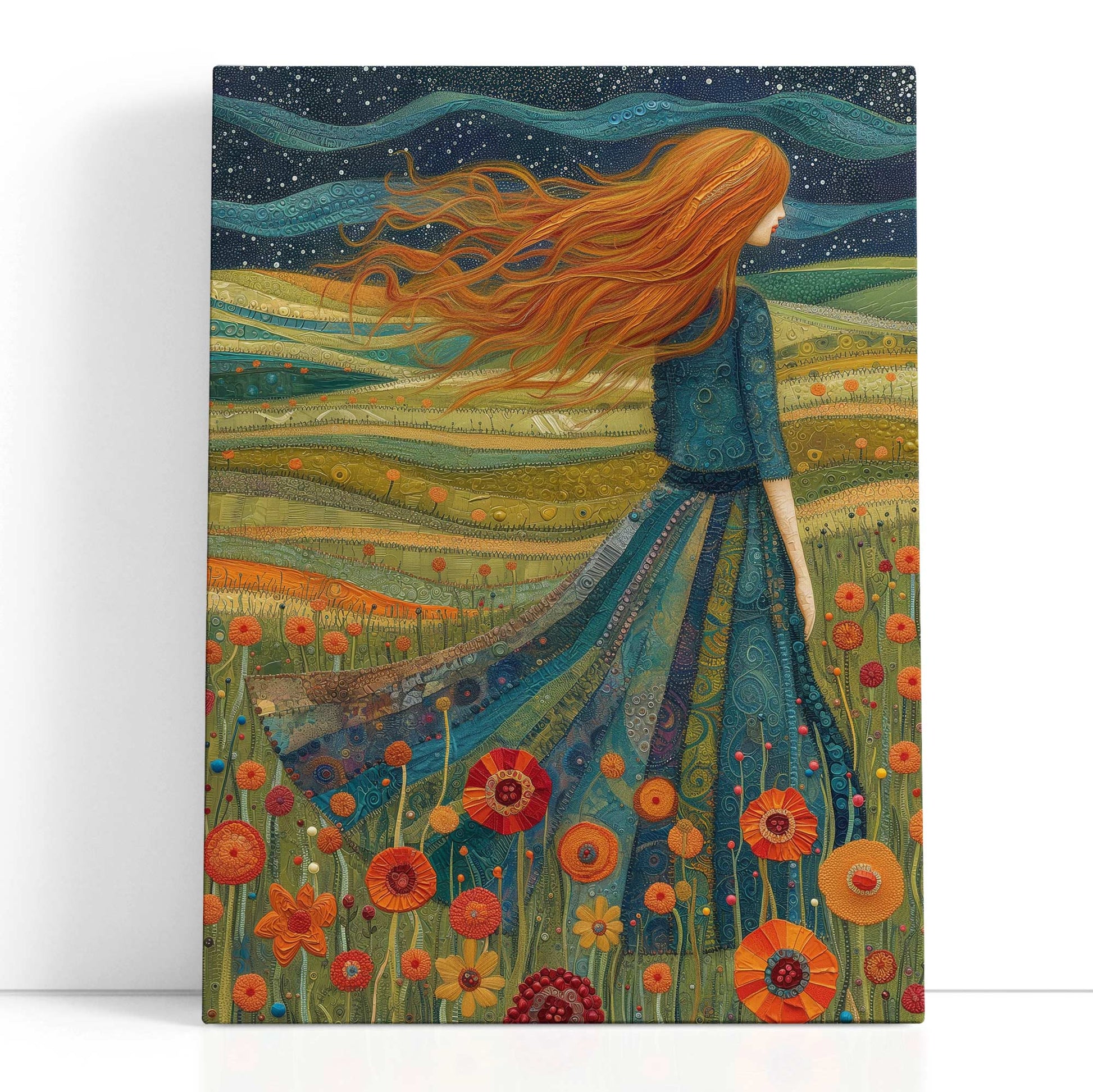 Vivid Floral Walk Canvas Art