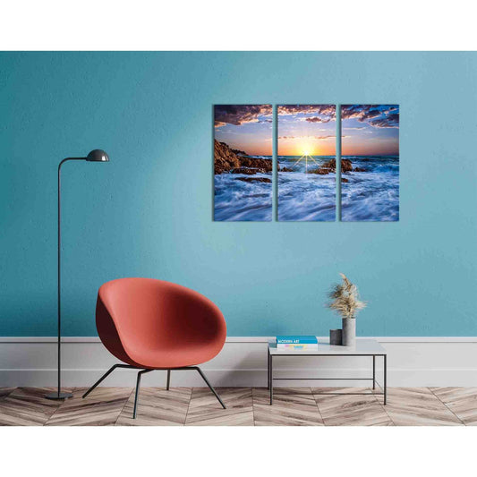 Storm waves at sunrise №D1232 Ready to Hang Canvas PrintCanvas art arrives ready to hang, with hanging accessories included and no additional framing required. Every canvas print is hand-crafted, made on-demand at our workshop and expertly stretched aroun