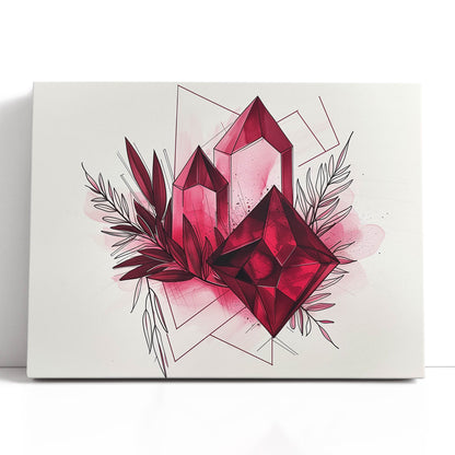 Pink Crystal Geometric - Canvas Print