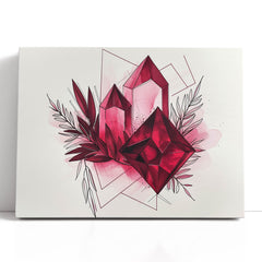 Geométrico de cristal rosa - Cuadro en lienzo