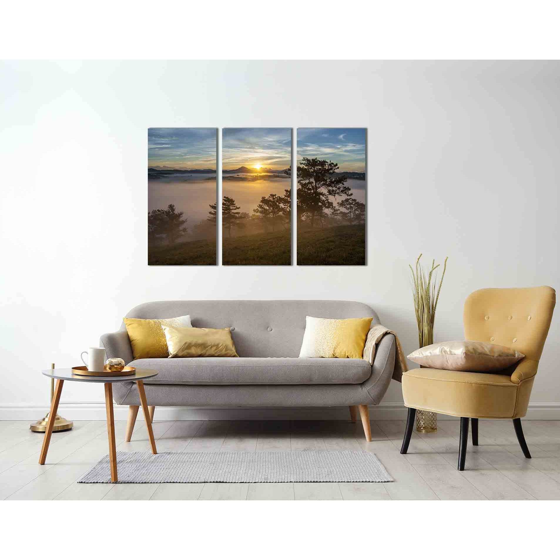 Dawn in the fog №D1753 Ready to Hang Canvas PrintCanvas art arrives ready to hang, with hanging accessories included and no additional framing required. Every canvas print is hand-crafted, made on-demand at our workshop and expertly stretched around 100%