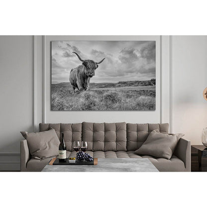 B&W Highland Cow №04125 Ready to Hang Canvas PrintCanvas art arrives ready to hang, with hanging accessories included and no additional framing required. Every canvas print is hand-crafted, made on-demand at our workshop and expertly stretched around 100%