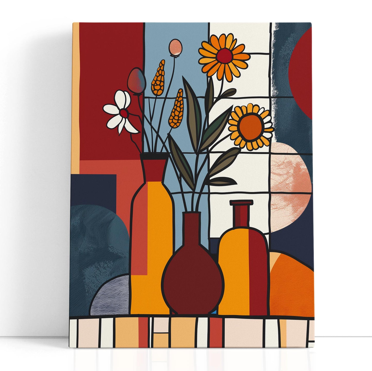 Abstract Flower Canvas Art 