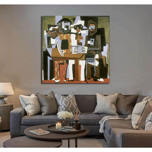 Pablo_Picasso, Nous autres musiciens catpage - Canvas printCanvas art arrives ready to hang, with hanging accessories included and no additional framing required. Every canvas print is hand-crafted, made on-demand at our workshop and expertly stretched ar