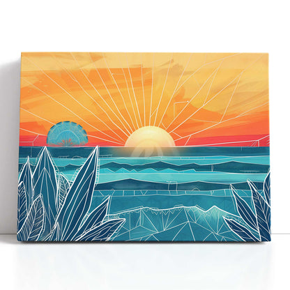 Stylized Sea Canvas Art