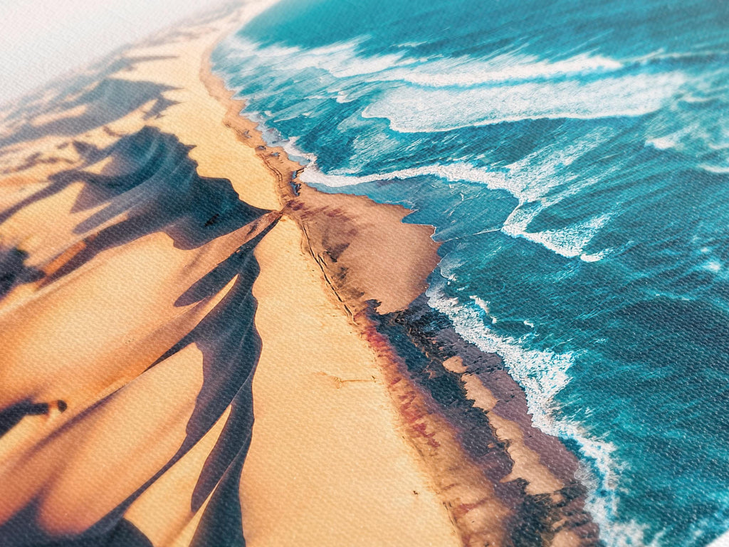 Namib Desert Canvas Art - Atlantic Ocean Canvas Print, Skeleton Coast Wall Art, Large Coastal Desert Artwork, Namibia Wall Decor African Art