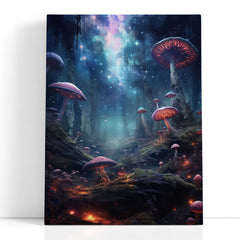 Bosque de fantasía cósmica - Impresión de lienzo