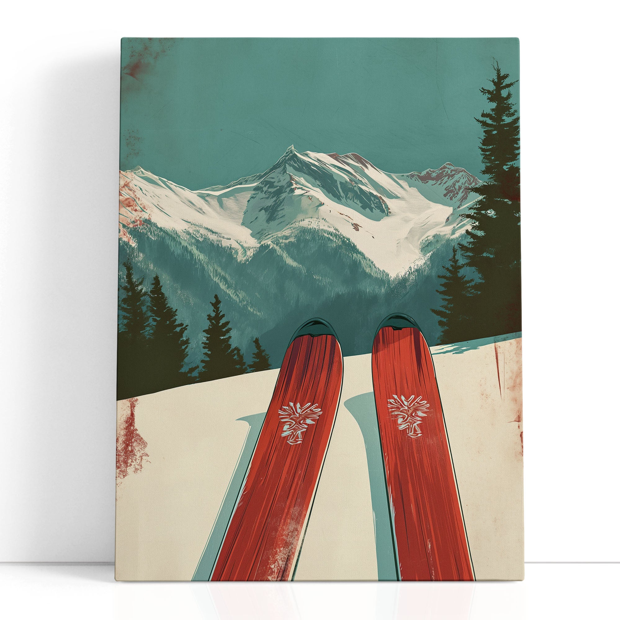 Skier Perspective Wall Art 