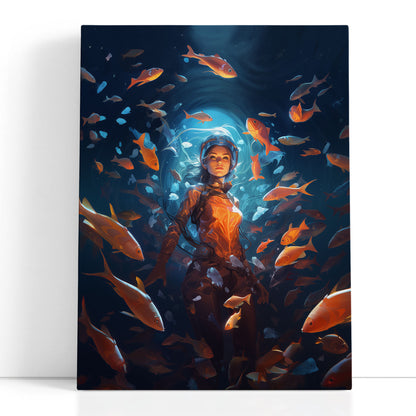 Canvas Art Golden Fish