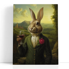 Sophisticated Rabbit Canvas Art