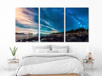 Milky Way Wall Art Night Sky Print Croatia Coast Painting Panoramic Landscape Canvas Art Starry Sky Wall Art Adriatic Sea Croatia Wall Decor