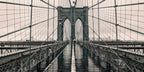 Brooklyn Bridge Canvas Print, Black and White New York City Art, Iconic Bridge Wall Decor, Industrial Urban Landscape, Large NYC Canvas Art