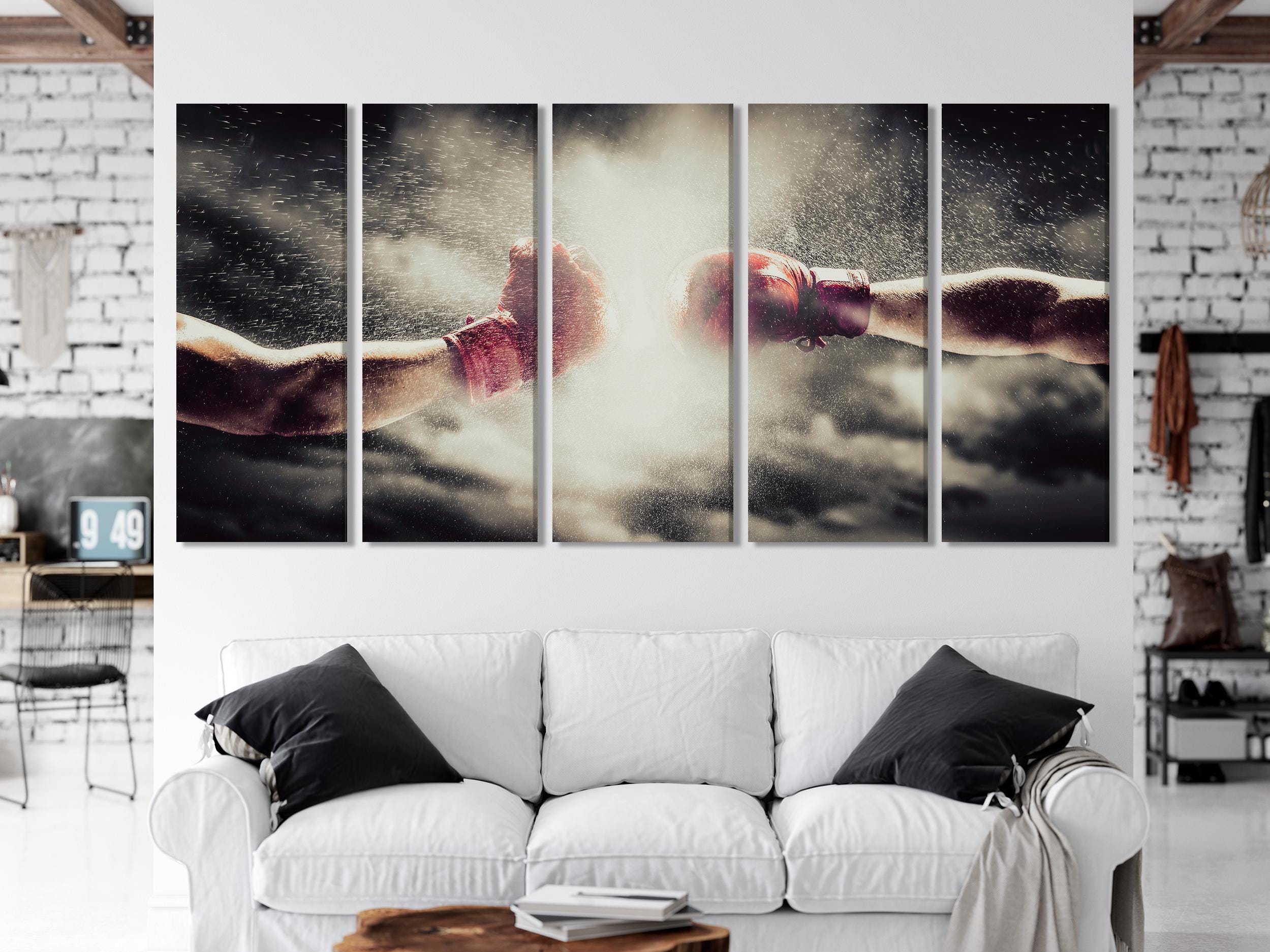 Boxing Gloves Canvas Print - Extra Large Wall Art for Boxing Gym - Oversized Boxing Wall Art for Home Gym Wall Decor, Boxing Gift Idea