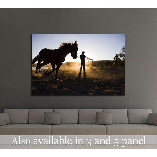 Sunrise and horse canvas print №5013Canvas art arrives ready to hang, with hanging accessories included and no additional framing required. Every canvas print is hand-crafted, made on-demand at our workshop and expertly stretched around 100% North America