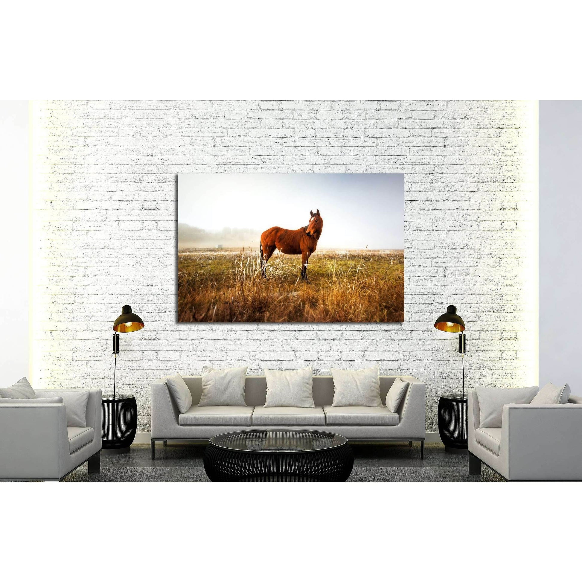 Lonely horse wall art №5003Canvas art arrives ready to hang, with hanging accessories included and no additional framing required. Every canvas print is hand-crafted, made on-demand at our workshop and expertly stretched around 100% North American Pine wo