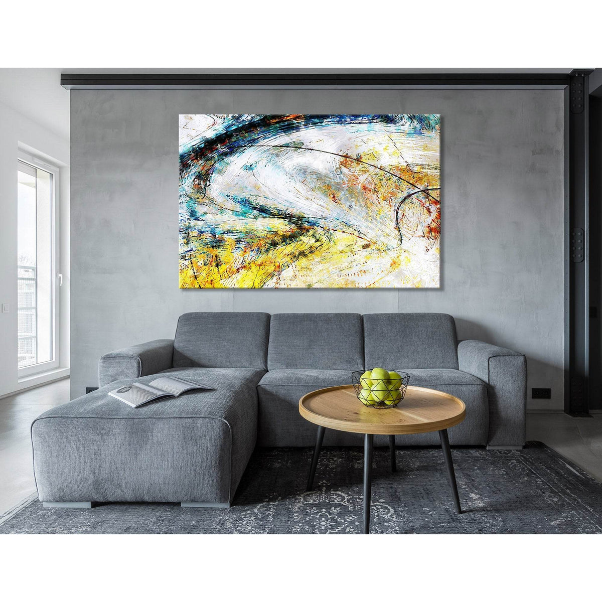 Bright Abstract №04356 Ready to Hang Canvas PrintCanvas art arrives ready to hang, with hanging accessories included and no additional framing required. Every canvas print is hand-crafted, made on-demand at our workshop and expertly stretched around 100%