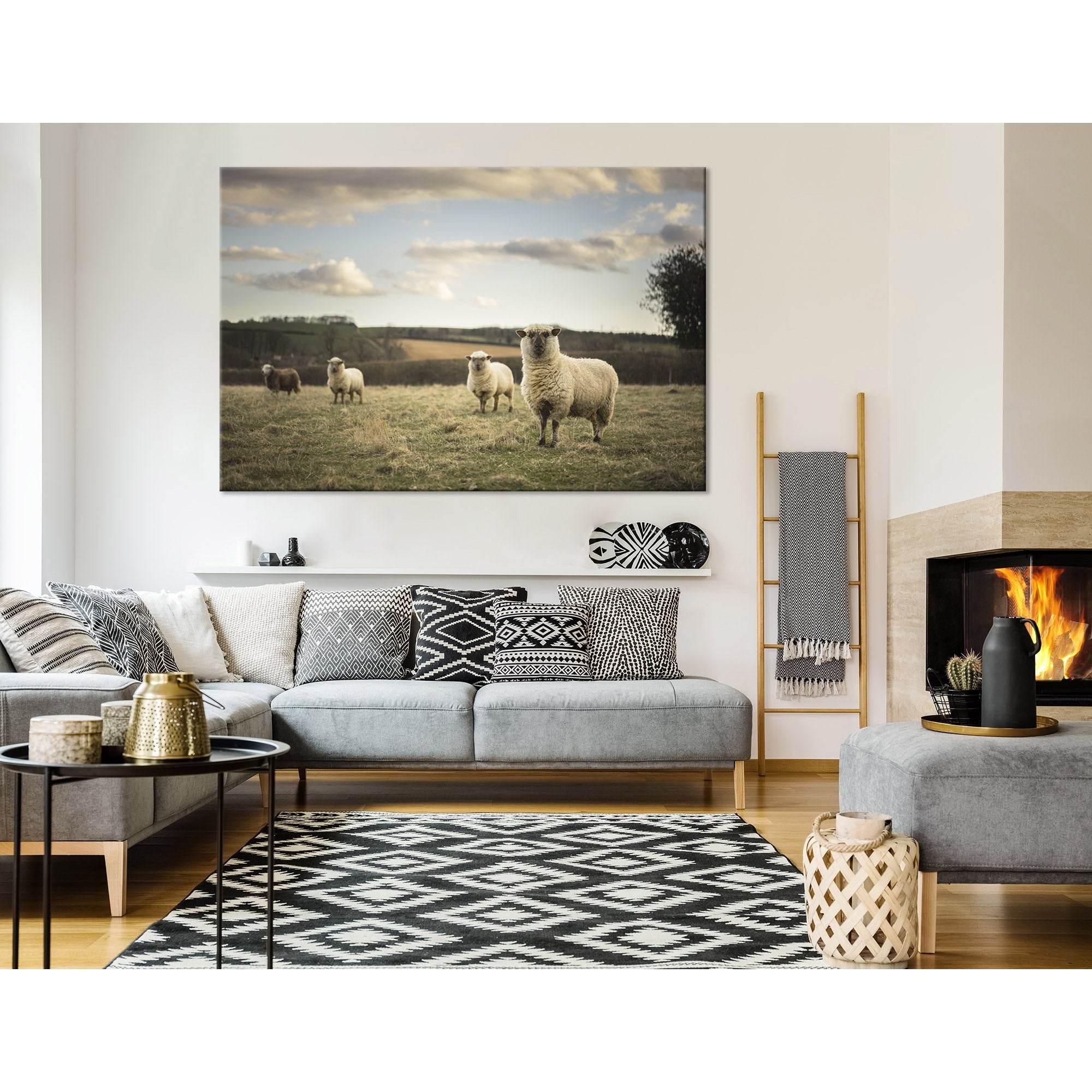 Flock Of Sheeps In Cotswold №04237 Ready to Hang Canvas PrintCanvas art arrives ready to hang, with hanging accessories included and no additional framing required. Every canvas print is hand-crafted, made on-demand at our workshop and expertly stretched