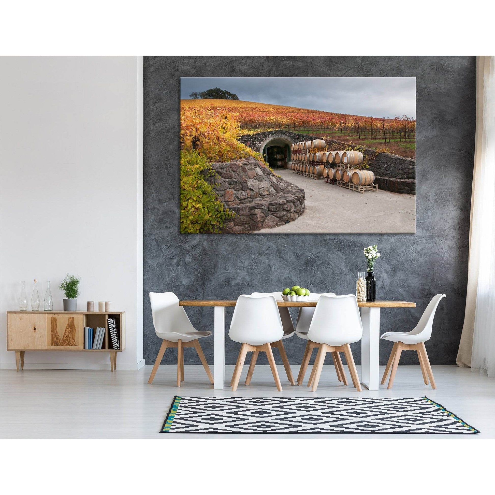 Wine Barrels And The Cave №04210 Ready to Hang Canvas PrintCanvas art arrives ready to hang, with hanging accessories included and no additional framing required. Every canvas print is hand-crafted, made on-demand at our workshop and expertly stretched ar