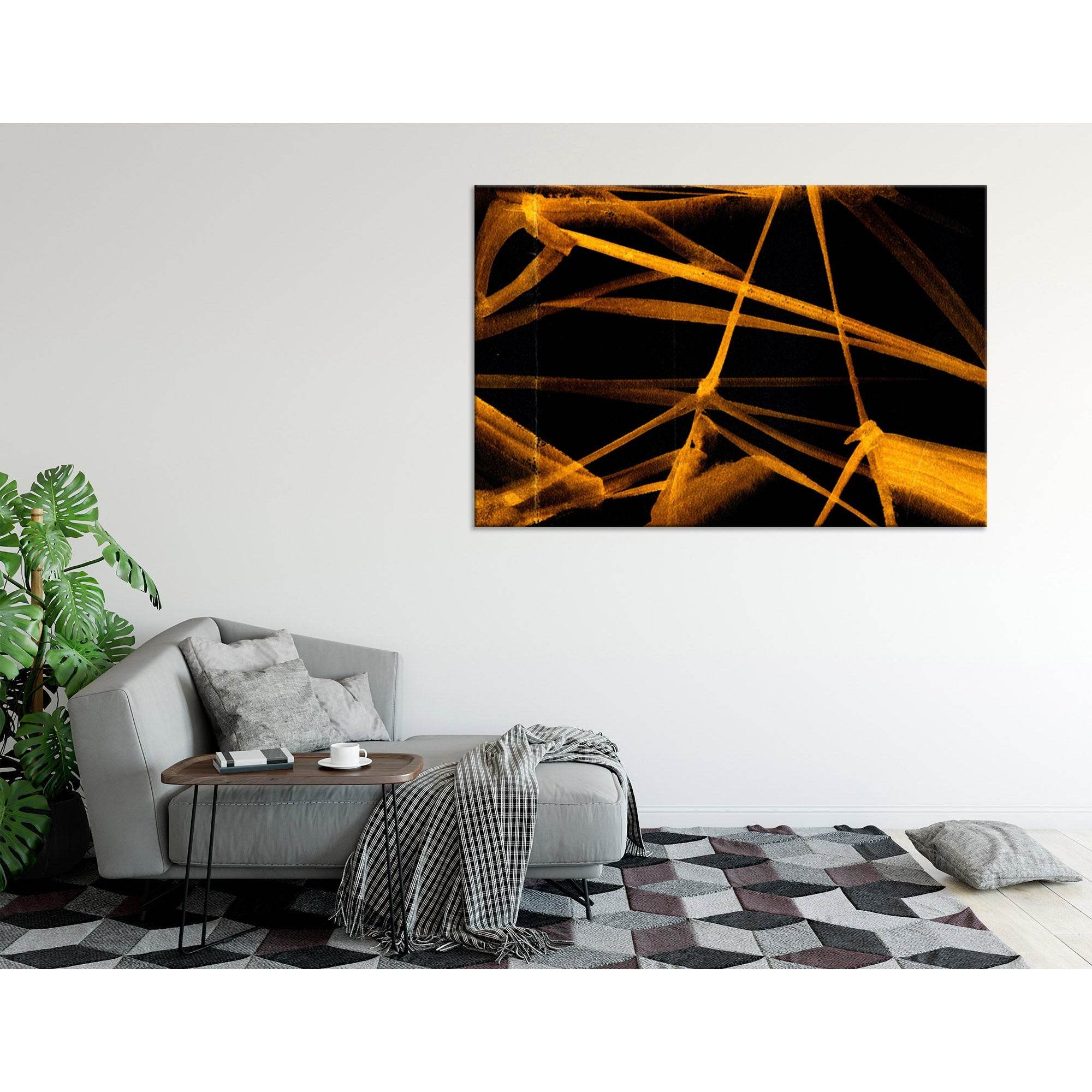 Golden Lines On Black Abstract №04277 Ready to Hang Canvas PrintCanvas art arrives ready to hang, with hanging accessories included and no additional framing required. Every canvas print is hand-crafted, made on-demand at our workshop and expertly stretch