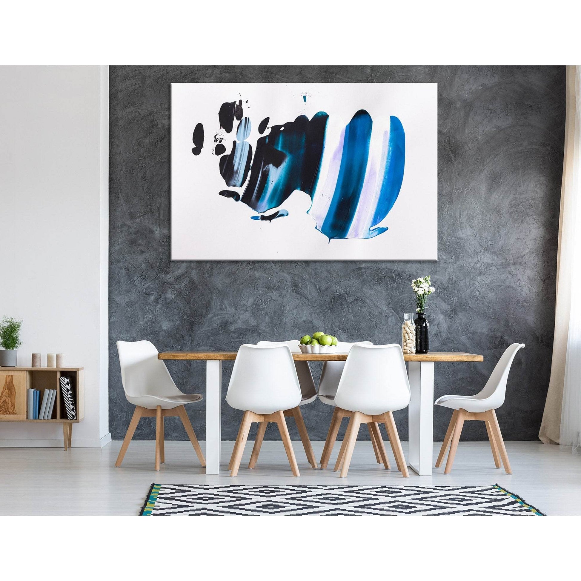 Blue And Black Abstract №04387 Ready to Hang Canvas PrintCanvas art arrives ready to hang, with hanging accessories included and no additional framing required. Every canvas print is hand-crafted, made on-demand at our workshop and expertly stretched arou