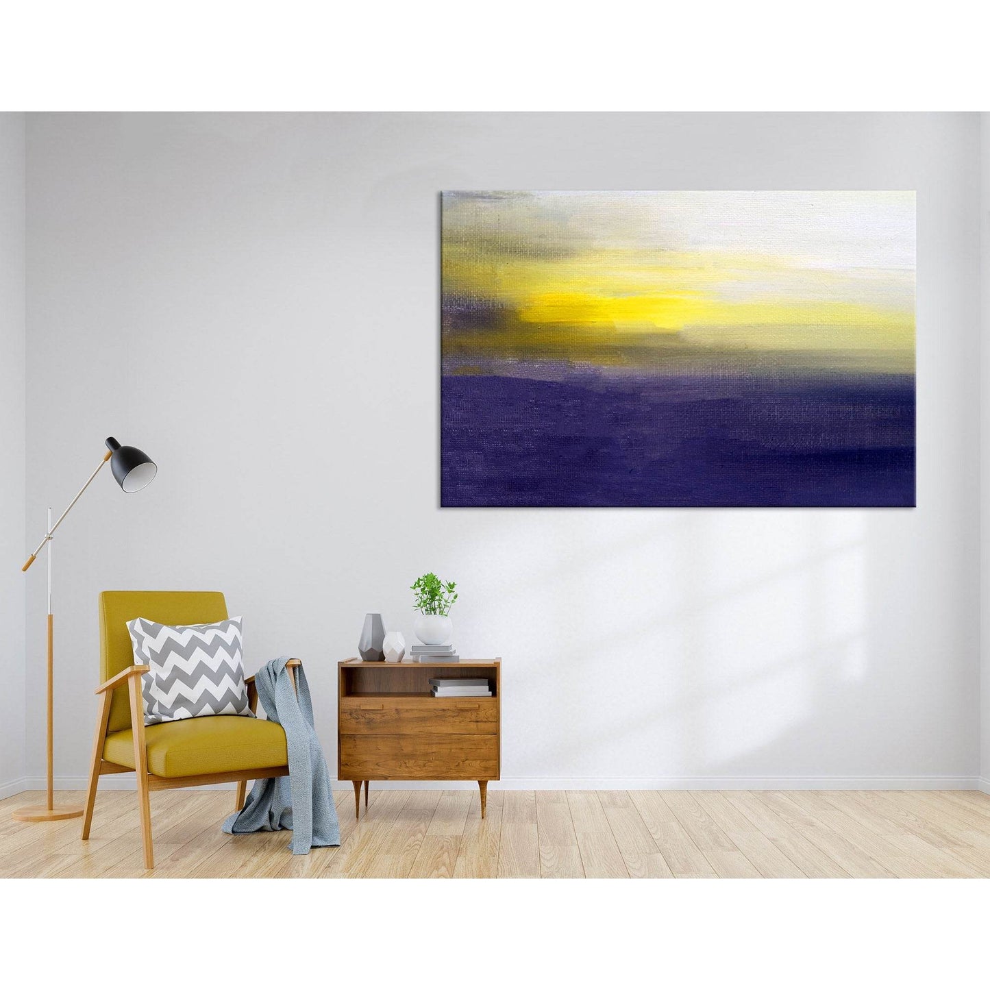 Yellow, Purple Abstract №04264 Ready to Hang Canvas PrintCanvas art arrives ready to hang, with hanging accessories included and no additional framing required. Every canvas print is hand-crafted, made on-demand at our workshop and expertly stretched arou