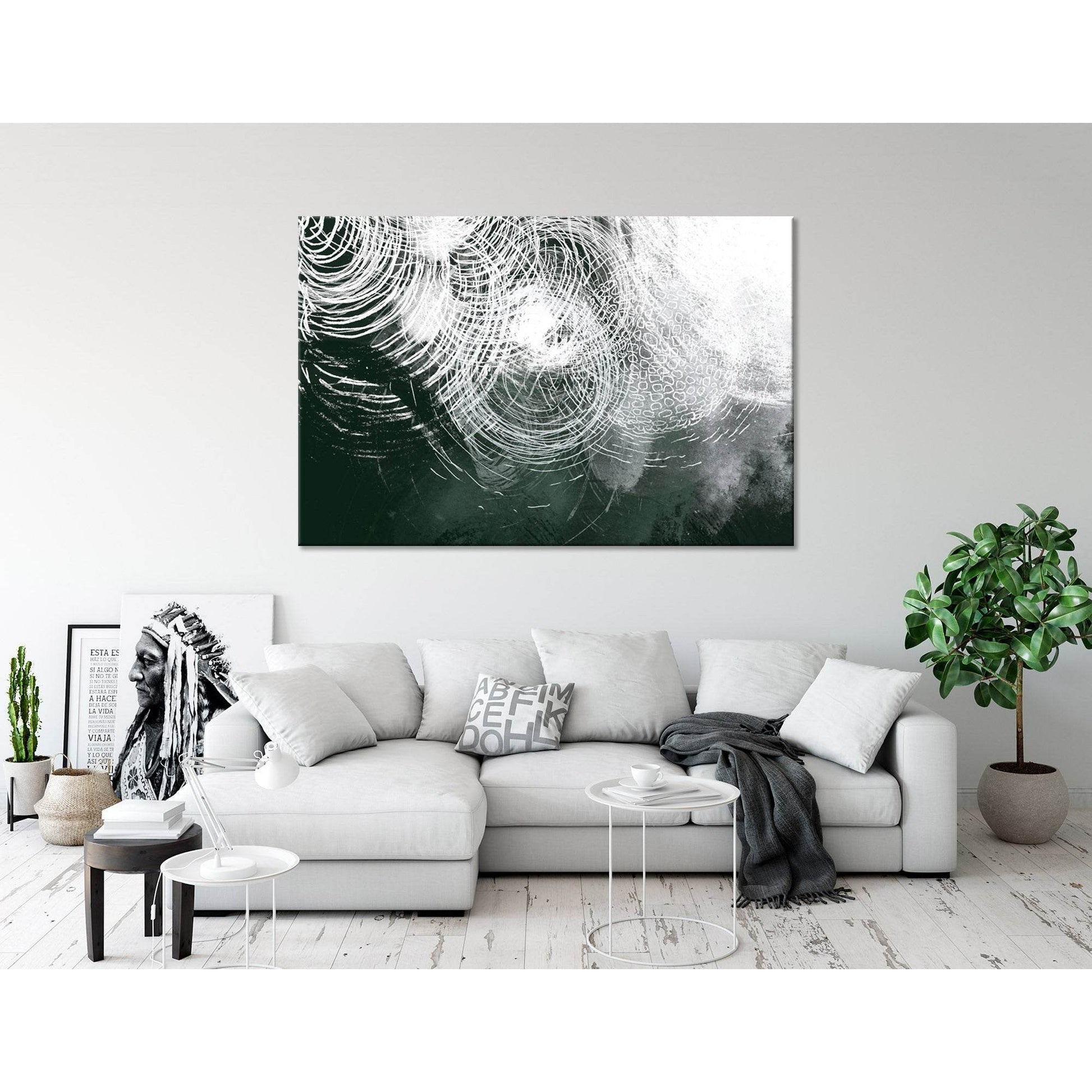 White Circle Abstract №04359 Ready to Hang Canvas PrintCanvas art arrives ready to hang, with hanging accessories included and no additional framing required. Every canvas print is hand-crafted, made on-demand at our workshop and expertly stretched around