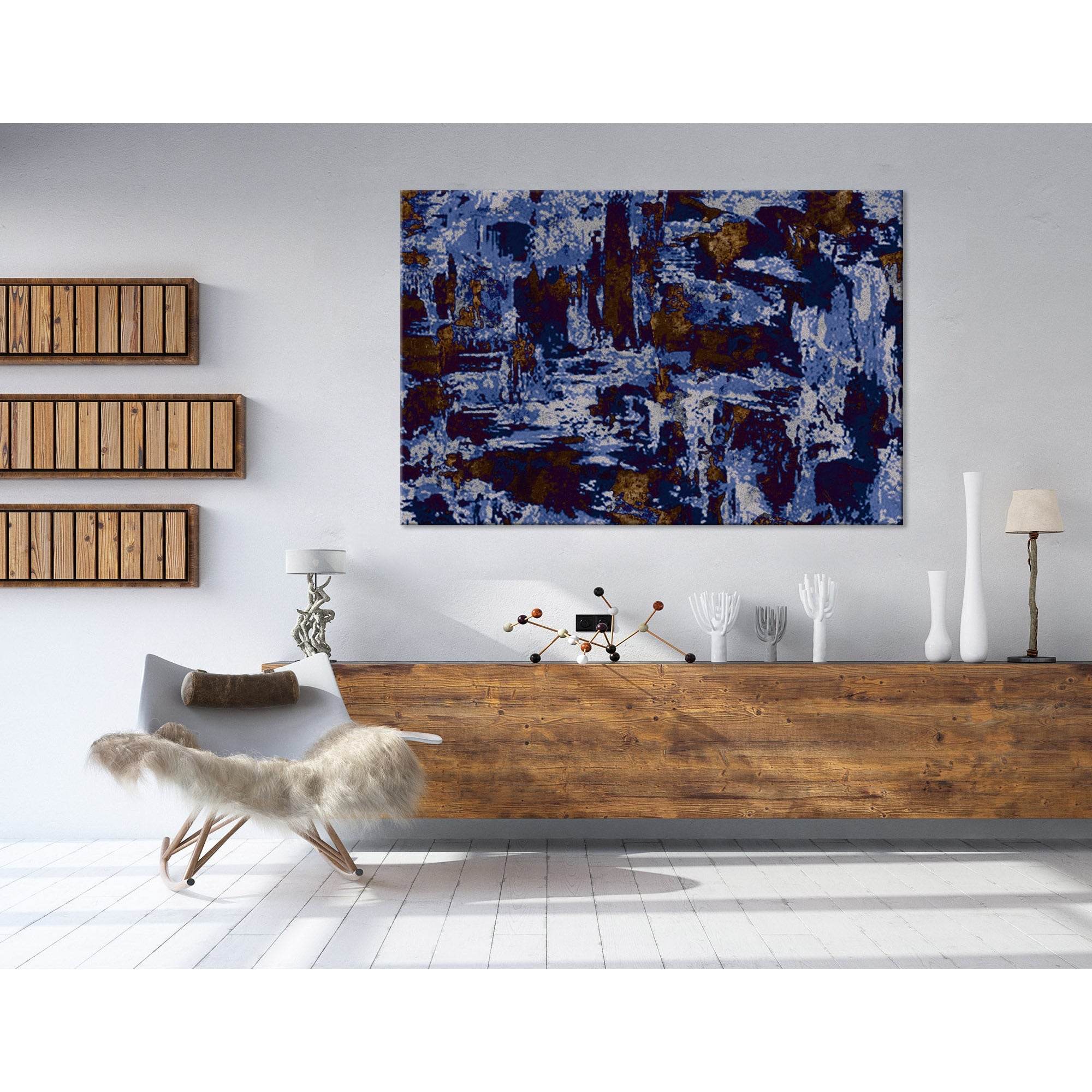 Blue, White And Brown Abstract №04318 Ready to Hang Canvas PrintCanvas art arrives ready to hang, with hanging accessories included and no additional framing required. Every canvas print is hand-crafted, made on-demand at our workshop and expertly stretch