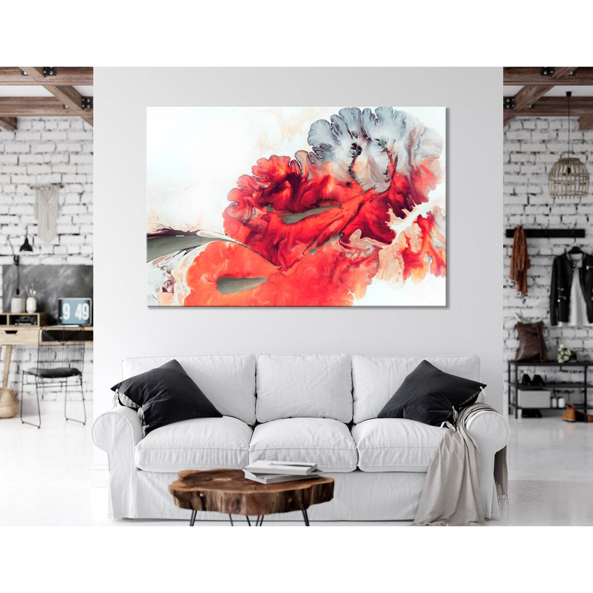 Bright Red Abstract №04385 Ready to Hang Canvas PrintCanvas art arrives ready to hang, with hanging accessories included and no additional framing required. Every canvas print is hand-crafted, made on-demand at our workshop and expertly stretched around 1