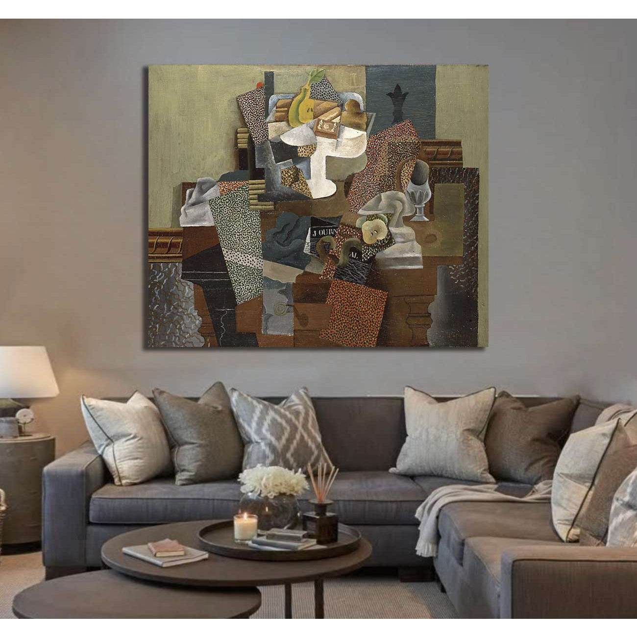 Pablo Picasso, Nature morte au compotier - Canvas printCanvas art arrives ready to hang, with hanging accessories included and no additional framing required. Every canvas print is hand-crafted, made on-demand at our workshop and expertly stretched around