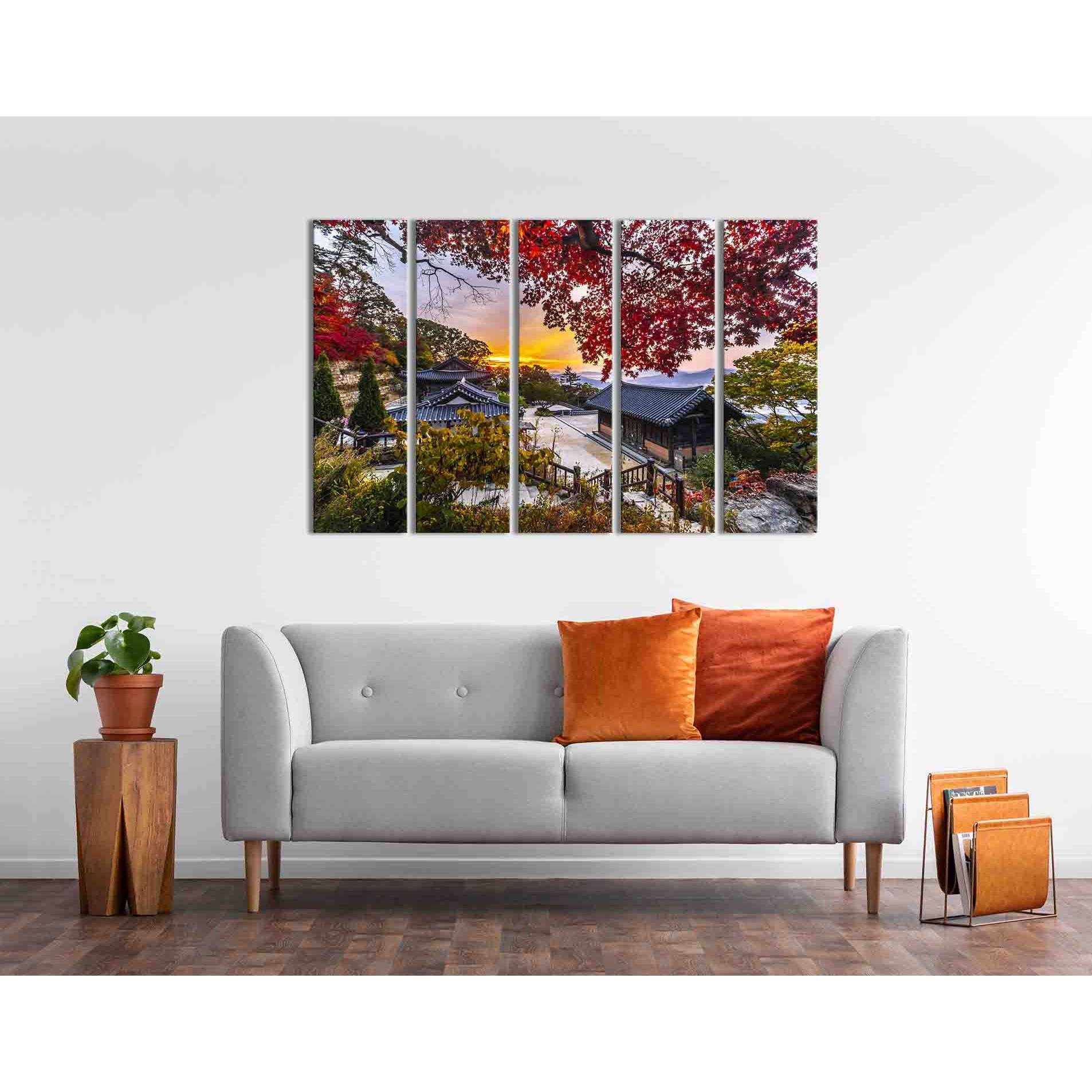 Hanok at sunset №D1234 Ready to Hang Canvas PrintCanvas art arrives ready to hang, with hanging accessories included and no additional framing required. Every canvas print is hand-crafted, made on-demand at our workshop and expertly stretched around 100%