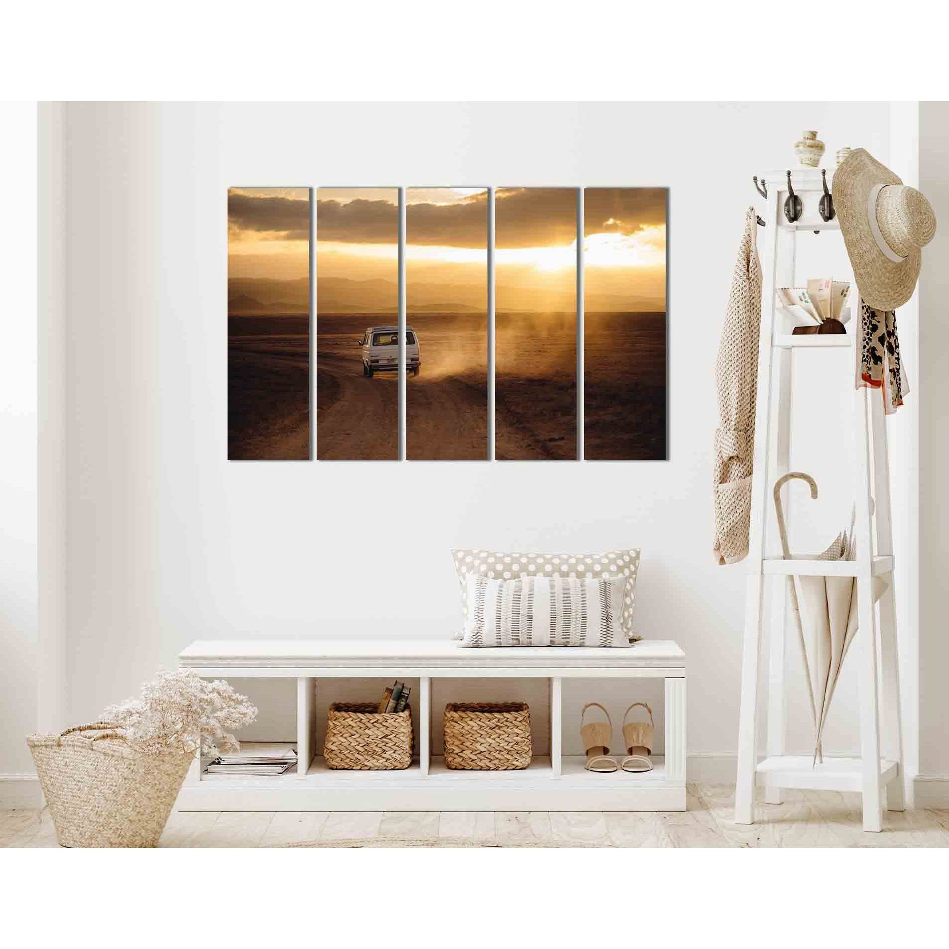 The car leaving into the sunset №D1814 Ready to Hang Canvas PrintCanvas art arrives ready to hang, with hanging accessories included and no additional framing required. Every canvas print is hand-crafted, made on-demand at our workshop and expertly stretc