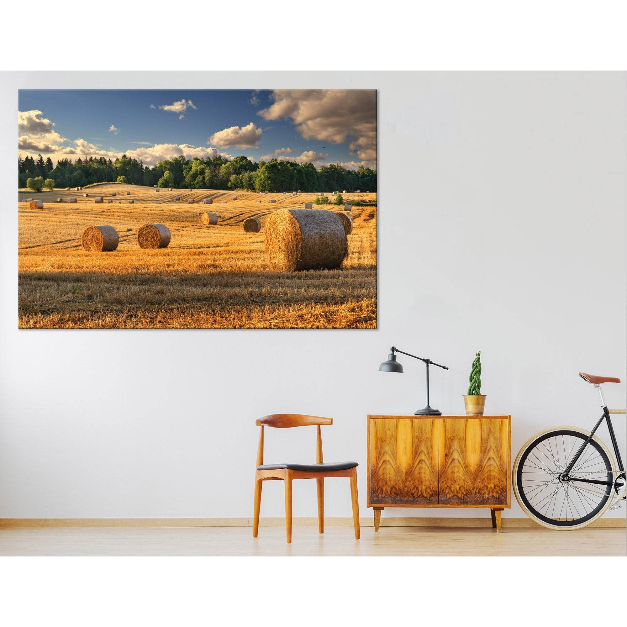 Haystacks On The Golden Field In Poland №04233 Ready to Hang Canvas PrintCanvas art arrives ready to hang, with hanging accessories included and no additional framing required. Every canvas print is hand-crafted, made on-demand at our workshop and expertl