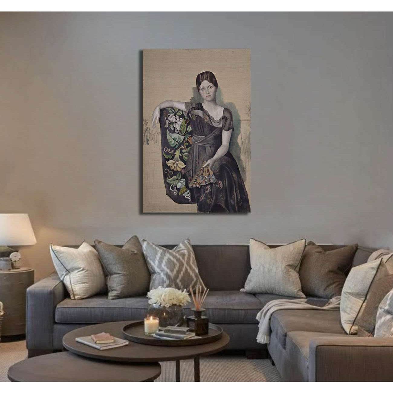 Pablo Picasso | Portrait Olga in an Armchair - Ready to Hang Canvas PrintCanvas art arrives ready to hang, with hanging accessories included and no additional framing required. Every canvas print is hand-crafted, made on-demand at our workshop and expertl