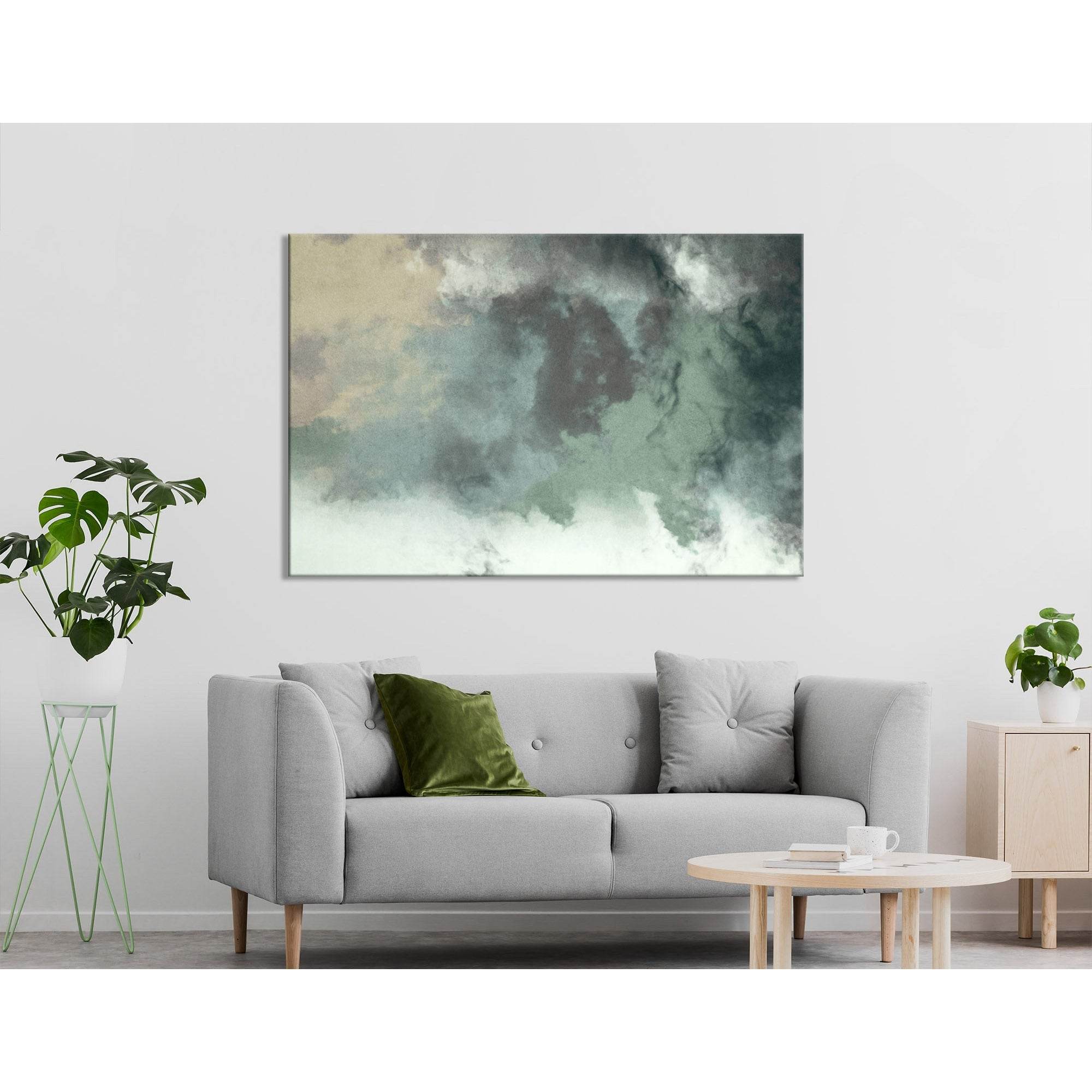 Green Smoke Abstarct №04370 Ready to Hang Canvas PrintCanvas art arrives ready to hang, with hanging accessories included and no additional framing required. Every canvas print is hand-crafted, made on-demand at our workshop and expertly stretched around