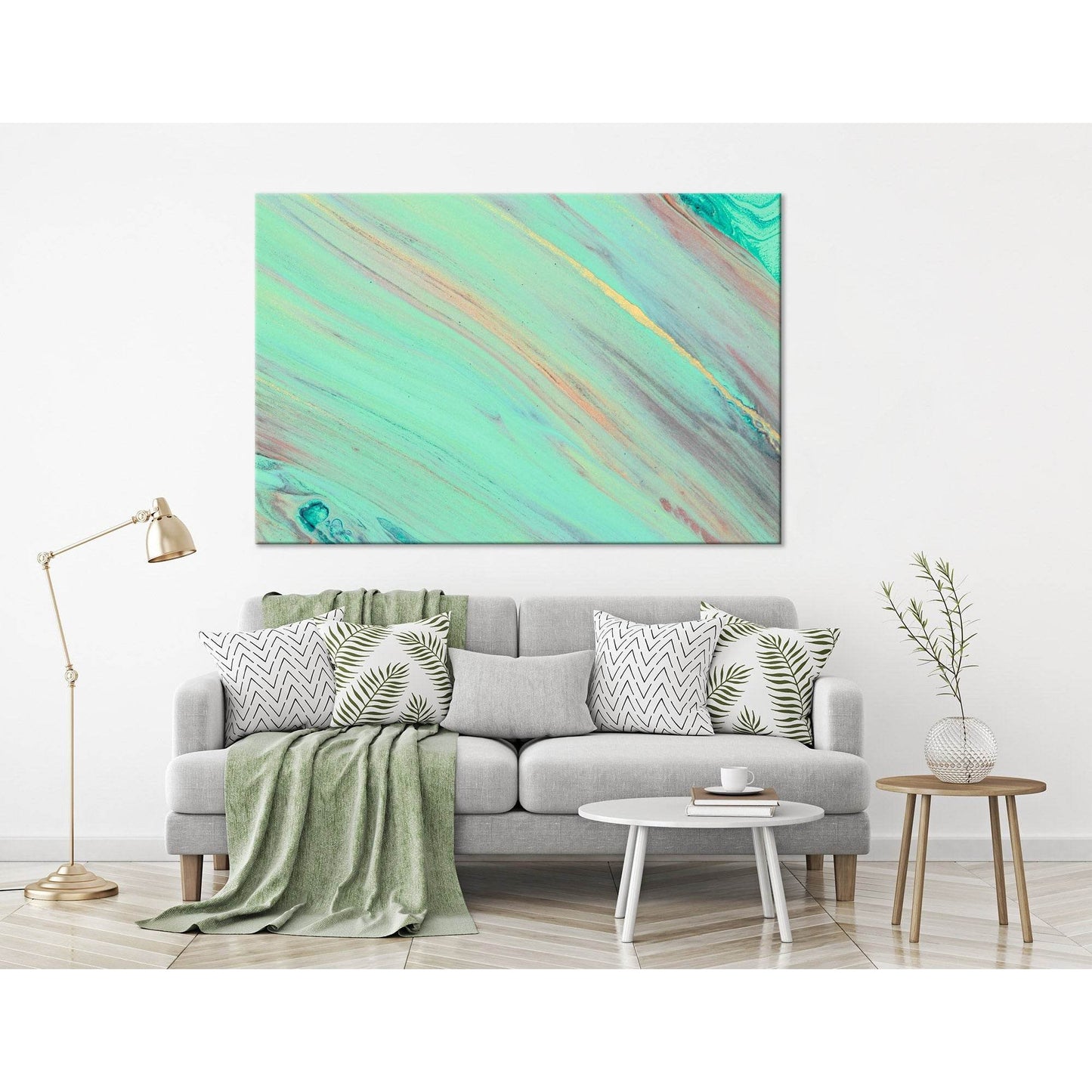 Aquamarine Abstract №04303 Ready to Hang Canvas PrintCanvas art arrives ready to hang, with hanging accessories included and no additional framing required. Every canvas print is hand-crafted, made on-demand at our workshop and expertly stretched around 1