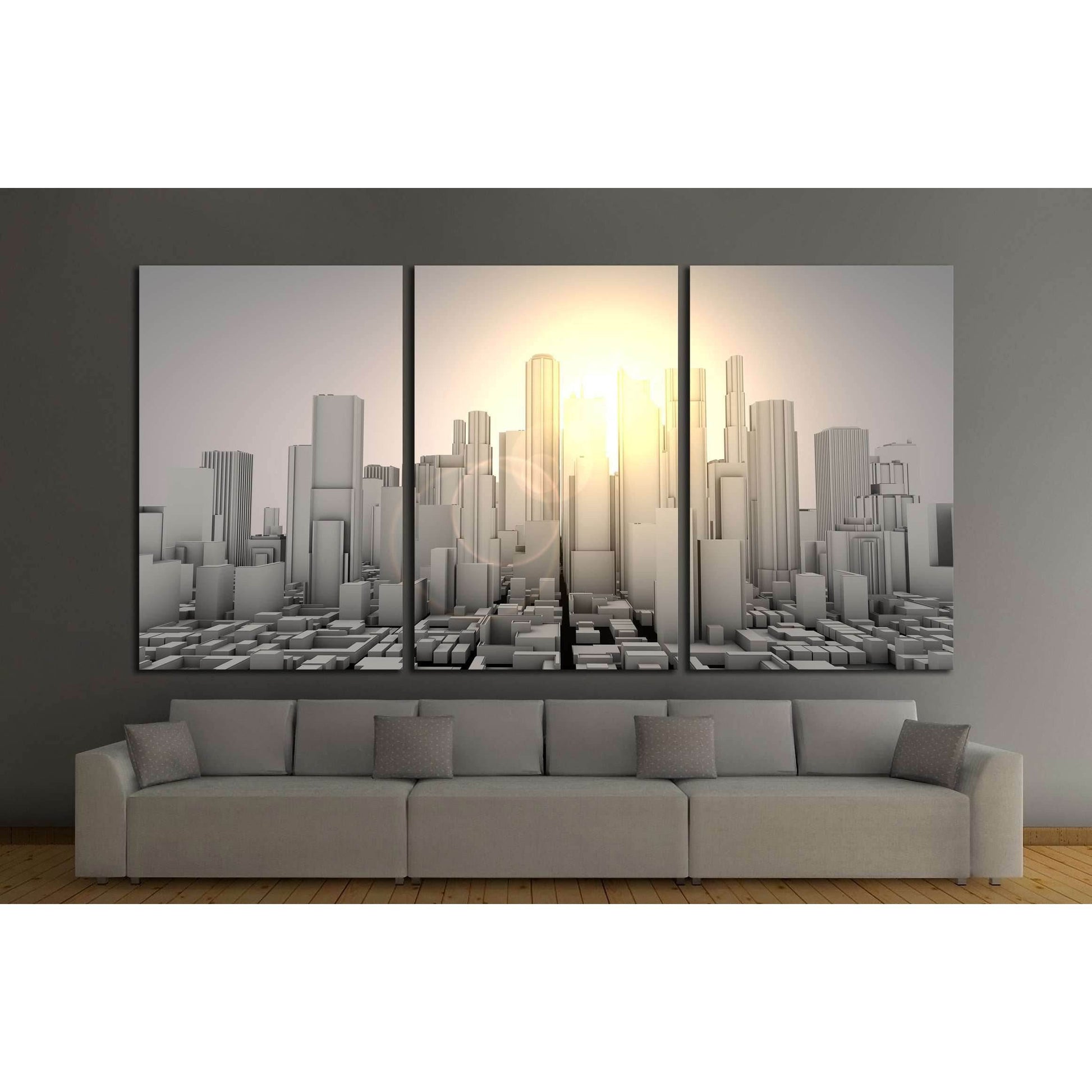 3D gray worldcity №2214 Ready to Hang Canvas PrintCanvas art arrives ready to hang, with hanging accessories included and no additional framing required. Every canvas print is hand-crafted, made on-demand at our workshop and expertly stretched around 100%