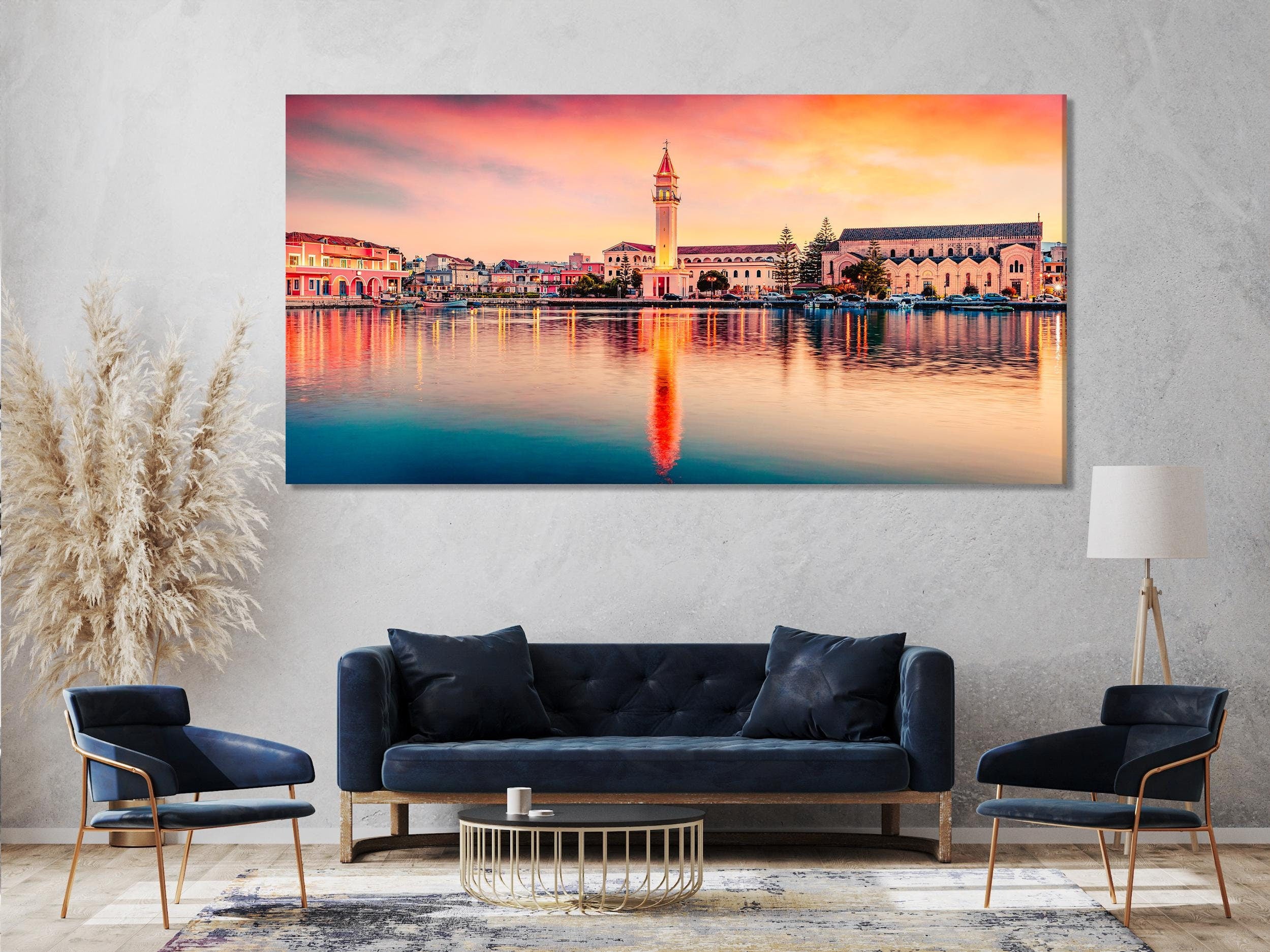 Zakynthos Canvas Art -  Coastal Greek Wall Decor, Ionian Sea Art Print, Mediterranean Wall Decor Zakynthos, Greek Islands Poster Art Print