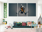 Impression sur toile d’un joueur de basket, grande œuvre murale sportive en mouvement, pièce d’art surdimensionnée en noir et blanc pour une salle de sport moderne à domicile ou une salle de jeux, cadeau de décoration murale