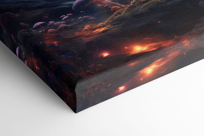 Cosmic Fantasy Forest - Canvas Print