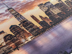 New York City Skyline Canvas Print – Majestic Sunset Over Manhattan, Large Urban Wall Art for Modern Home or Office Decor
