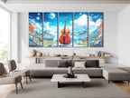 Cello wandkunst landschap canvas print muziekinstrument kunstwerk muziekliefhebber cadeau cello decoratie slaapkamer muurdecoratie muzikant huis muurkunst