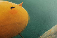 Oiseau jaune minimaliste - Impression sur toile